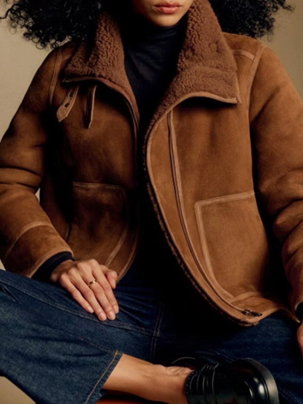 Sezane Calixte Coat Brown - Size 10